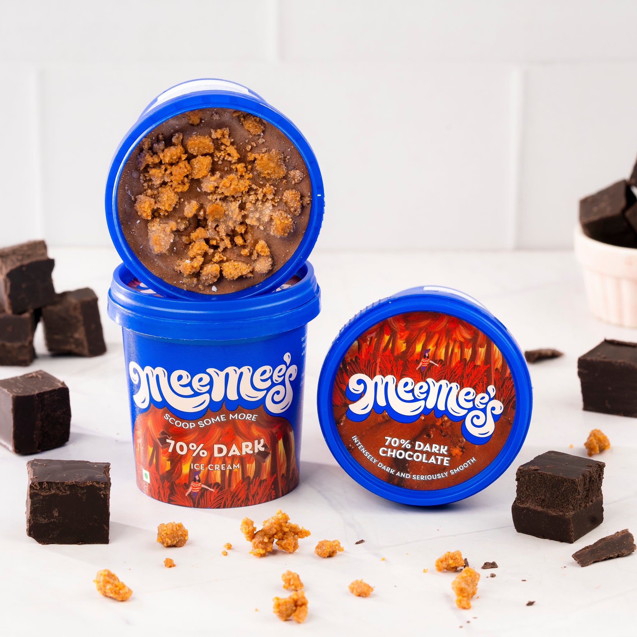 70% Dark Chocolate - Ice Cream Tub – Meemee's